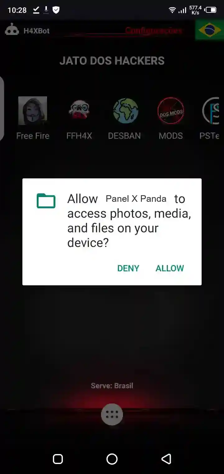 Panda X Panel app settings