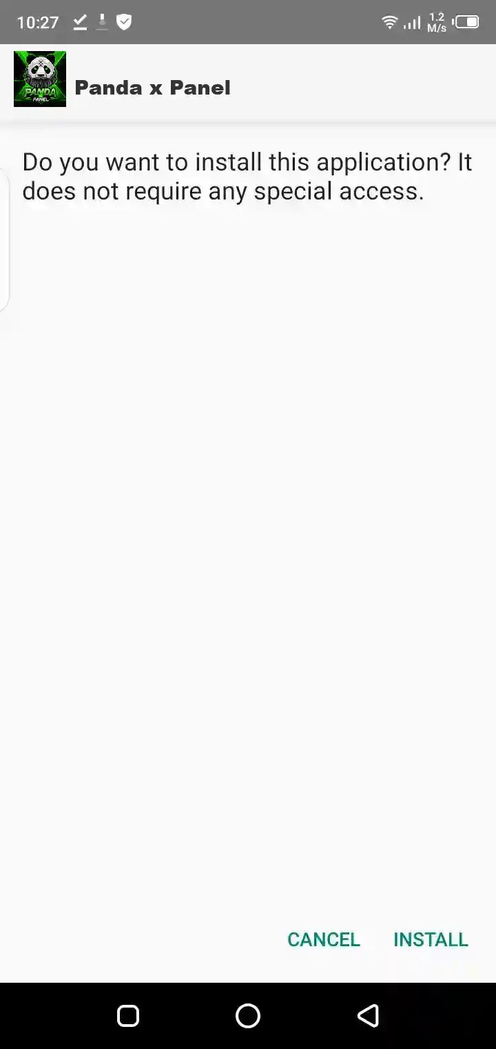 Panda X Panel main screen